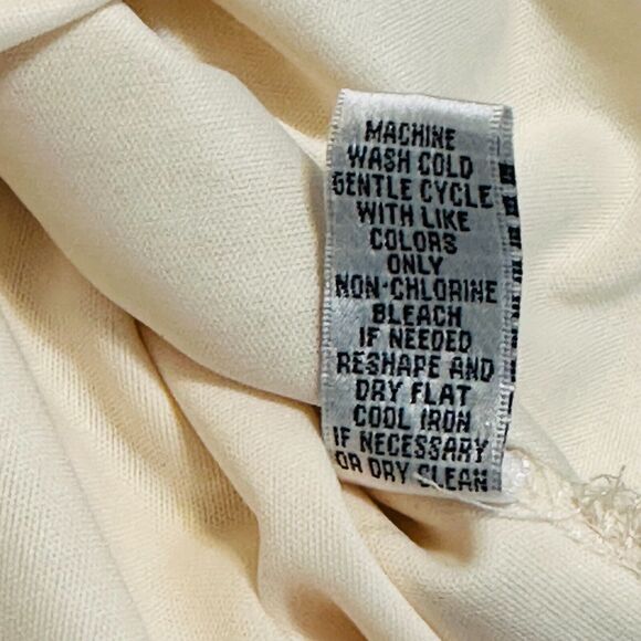 Michael Edwards Sleeveless Lace Dress Medium Beige Knee Length Whimsygoth Party - Picture 10 of 10